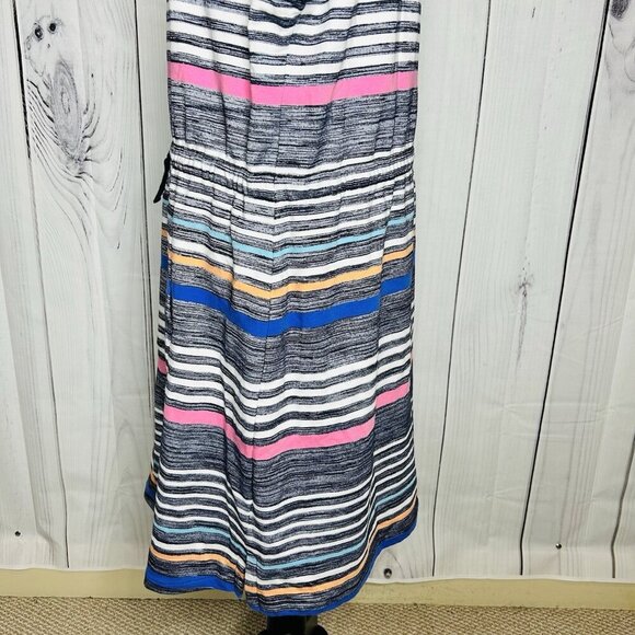 T by Talbots Women's Dress Striped Drawstring T-Shirt Sleeveless Sz Petite XL - Picture 7 of 10